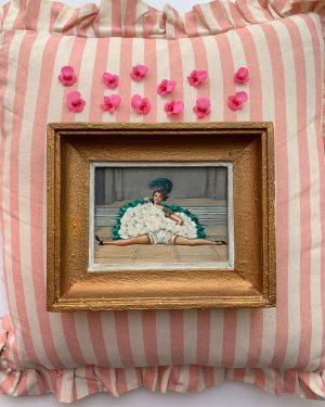 Tableau ancien « Danseuse de French Cancan »