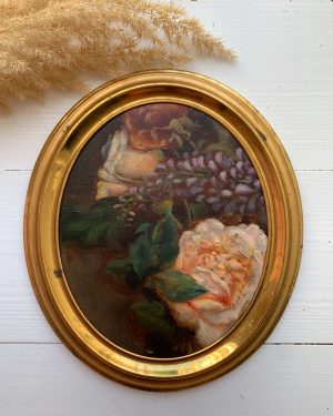Peinture ancienne « Les fleurs »