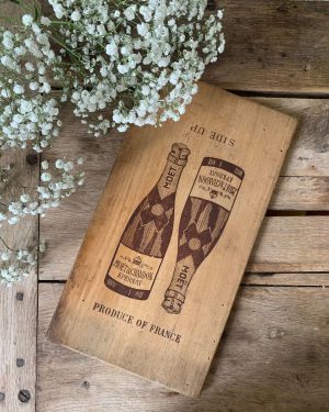 Plaque en bois champagne