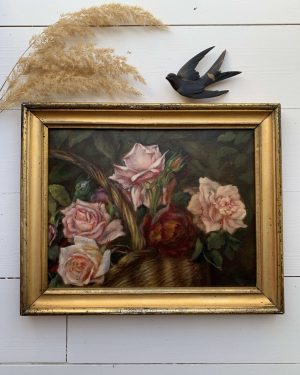 Ancienne peinture de roses