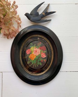 Ancienne peinture "Les roses"
