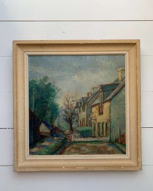 Peinture ancienne « Les maisons »