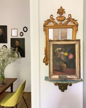 ancienne peinture de fleurs debut XXème