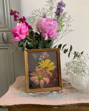 ancienne peinture de fleurs