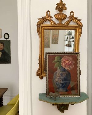 ancienne peinture à l'huile fleurs debut xxeme