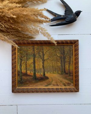 Ancienne peinture "Paysage automnal"