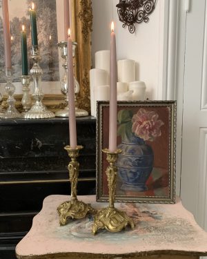 Paire de bougeoirs en bronze XIXème