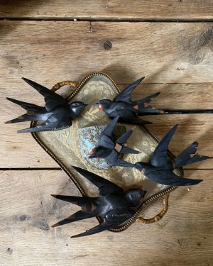 ancienne hirondelle en bois taillé début xxème