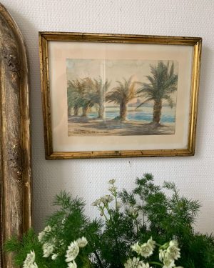 ancienne aquarelle antibes debut xxeme cote d'azur tableau