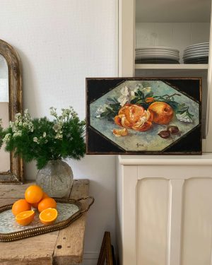 ancienne nature morte huile fin xixeme