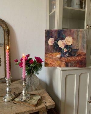 ancienne aquarelle de fleurs début xxeme