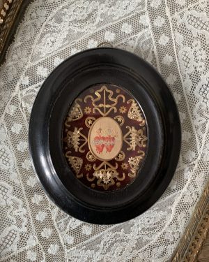 ancien reliquaire coeurs sacrés xixeme