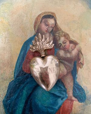 ancien coeur de marie reliquaire st anne xixeme