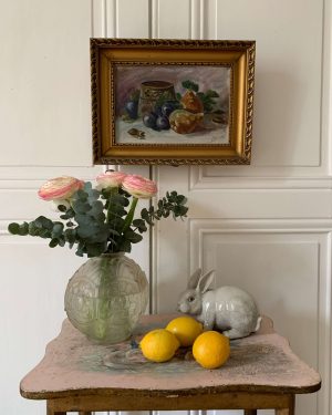 nature morte tableau ancien début xxeme fruits