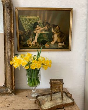 ancienne chromolithographie de chatons début XXe
