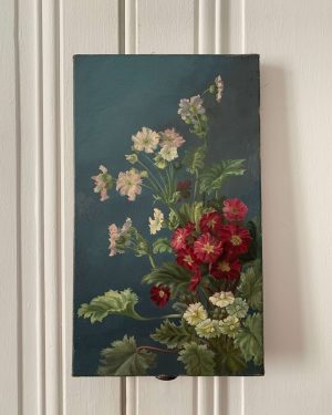 ancienne peinture à l'huile de fleurs vers 1900