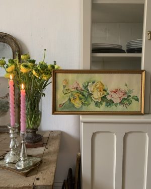 Aquarelle de roses ancienne