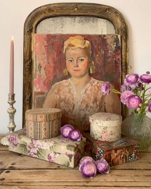 ancienne boite tissu couture debut xxeme