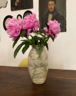 ancien vase art deco hirondelles