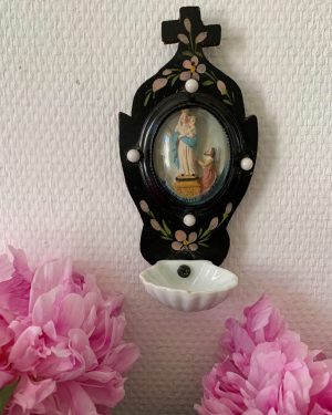 ancien benitier vierge xixeme napoleon iii