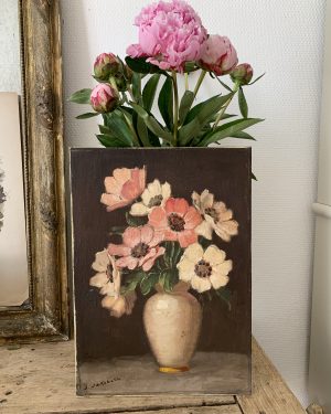 Peinture d'anémones début XXe