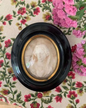 ancien reliquaire coeur de marie xixeme