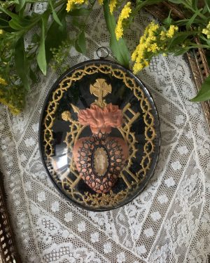 ancien médaillon ex voto xixe
