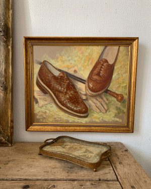 Ancienne peinture de souliers par Pierre Roig