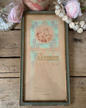 Ancien menu de mariage de 1902