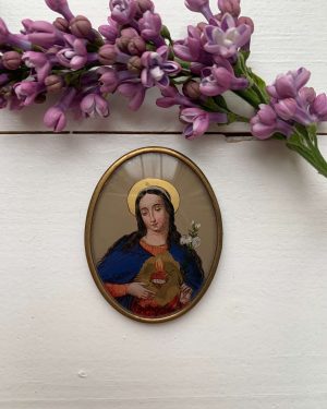 Ancien fixé sous verre XIXe