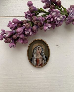 Ancien fixé sous verre XIXe