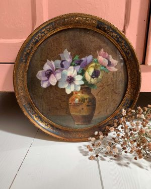 Peinture d'anémones début XXème
