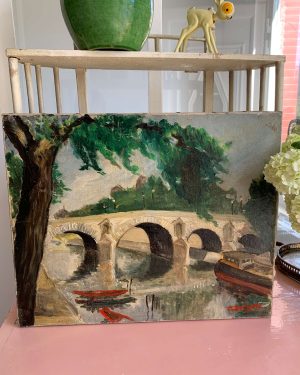 Huile sur toile « Le Pont Marie » à Paris