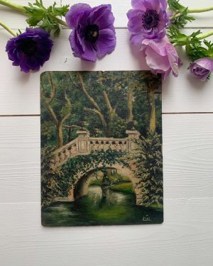 Tableau ancien «Pont en pierre»