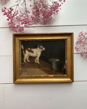 Ancien tableau de chien XIXe