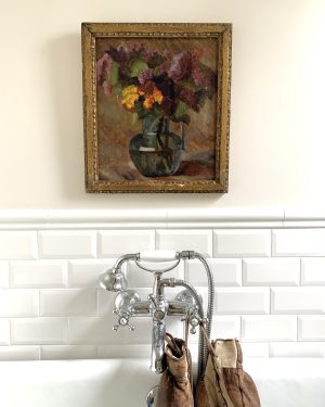 Tableau de fleurs début XXe