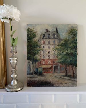 Huile sur toile « Le place des patriarches » à Paris