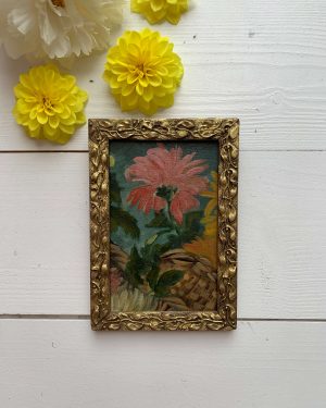 Petit tableau de dahlias