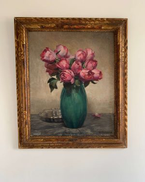 Tableau de roses par Gaston Ploquin