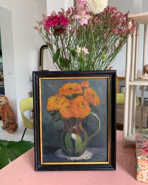 Tableau fleurs ancien