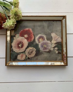 Aquarelle ancienne de fleurs