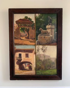 Tableau de paysages anciens