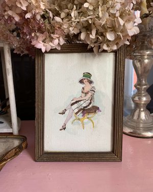 Petite aquarelle art déco