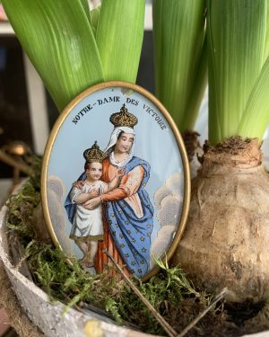 Ancien fixé sous verre XIXe