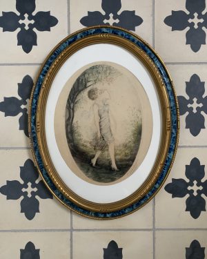 Gravure rehaussée Art Déco