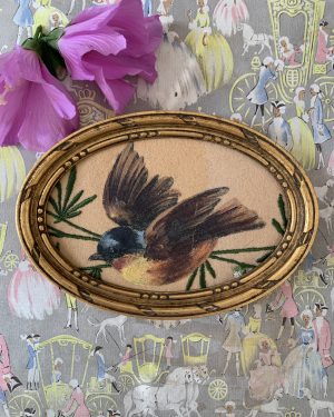 Petit tableau oiseau ancien