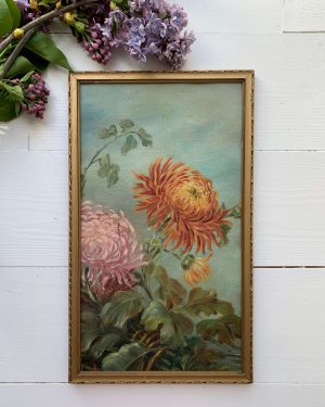 Tableau de fleurs ancien