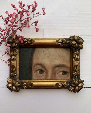 Peinture ancienne "Le regard"