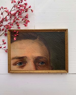 Peinture ancienne "Le regard"