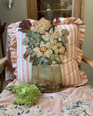 Décor de fleurs en tôle